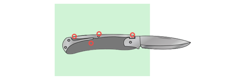 Военная миниатюра: knife hook (нож крюк) макет